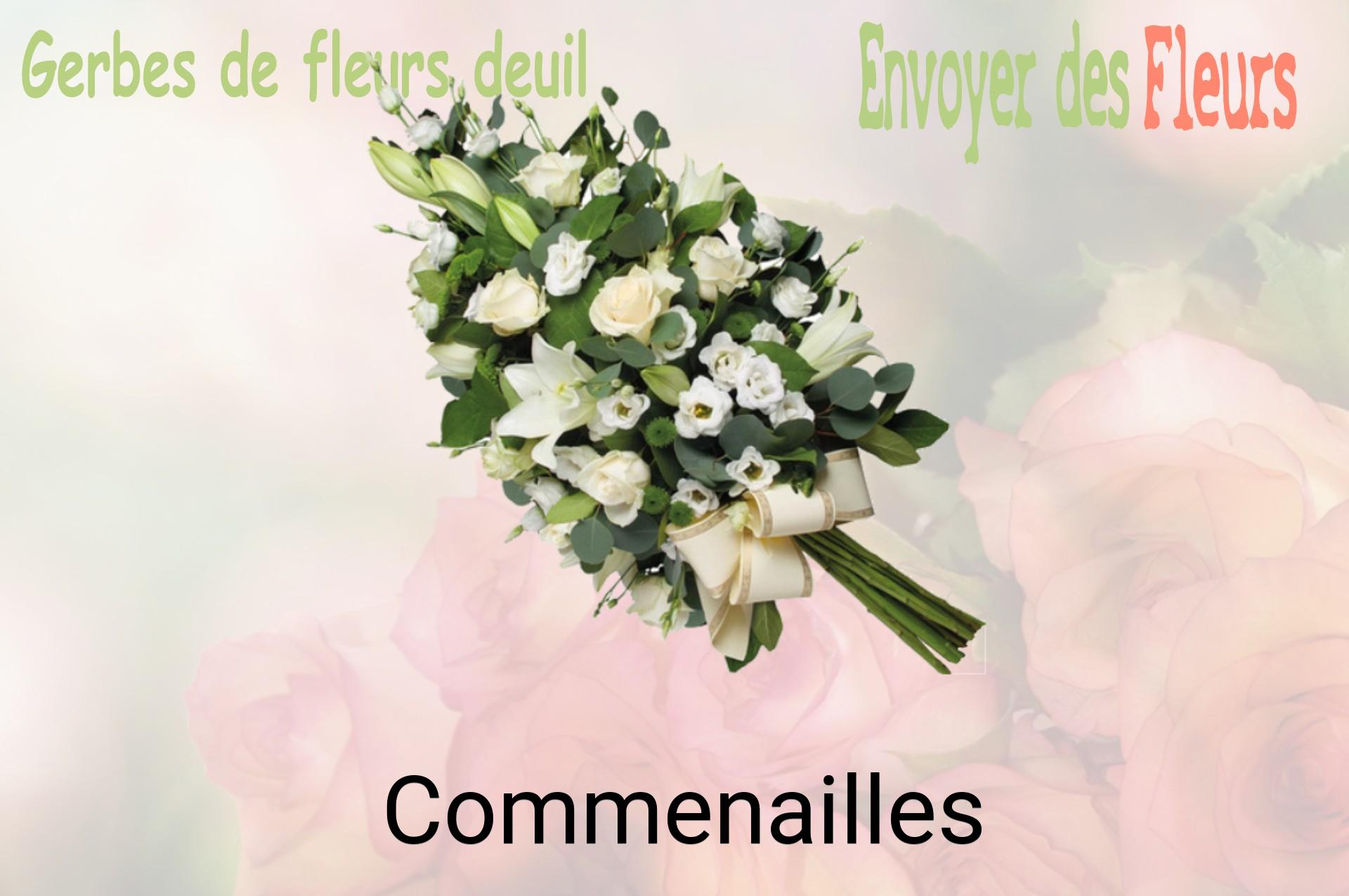 Gerbe de fleurs de deuil livrée à Commenailles